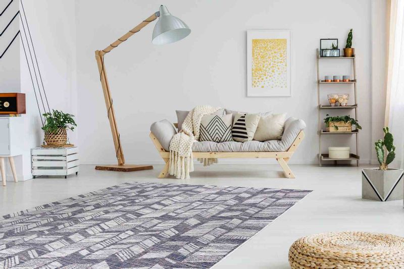 RUG/LU/VINEA/CHEVRON/CREAM+BLUE/140x190 zdjęcie 2