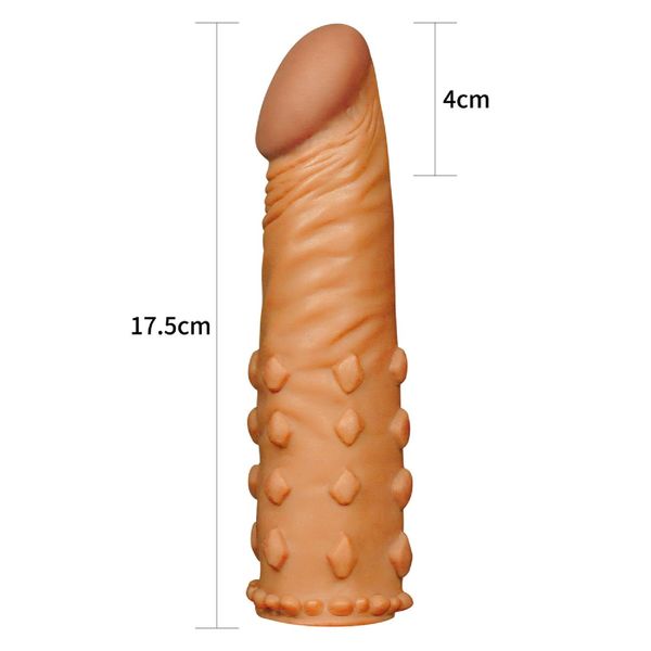 Add 2"" Pleasure X Tender Penis Sleeve Brown zdjęcie 3