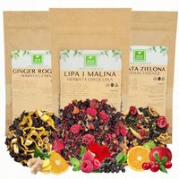 Herbata czarna owocowa zielona kompozycja prezent Pomarańcza Malina 3x 50g