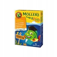 Mollers Omega-3 Rybki smak Pomarańczowo-cytrynowy 36 sztuk