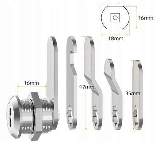 ZAMEK KRZYWKOWY DO SKRZYNKI NA LISTY POCZTOWEJ KASETOWY 16mm 5 PŁYTEK na Arena.pl