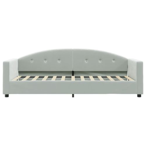 Sofa z materacem do spania, jasnoszara, 80x200 cm, aksamit na Arena.pl