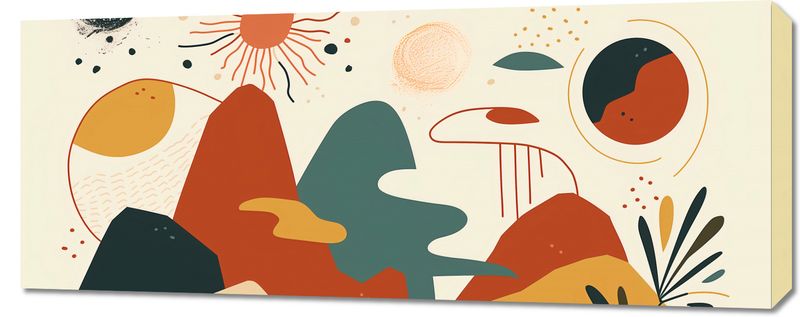 Obraz 100x40cm Kosmos Barw zdjęcie 1