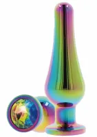 toyjoy twilight bum bijou large aluminiowy z kryształem rainbow