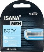 ISANA MEN BODY WKŁADY DO MASZYNKI DO GOLENIA 5-OSTRZOWE DLA MĘŻCZYZN 4 SZT