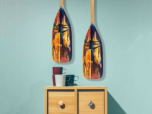 Pagaj John Paddle Ozdoba Malowany Obraz Statek 110 cm - Sailboat 110 cm na Arena.pl