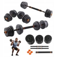 2x Hantle regulowane hantel 2x10kg łącznik gryf sztanga 20kg ZESTAW