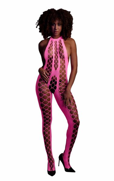 Neonowy Bodystocking Ouch! 835 Pink XS/XL zdjęcie 2