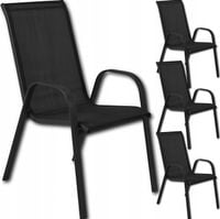 Zestaw 4x Krzeseł Ogrodowych Na Balkon Taras Działkę Mocne do 150 KG