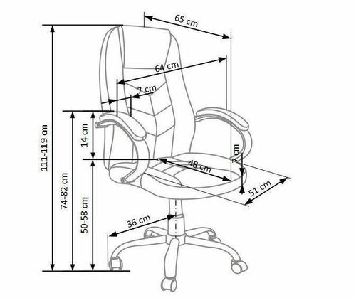 Fotel biurowy Dades brązowy na Arena.pl