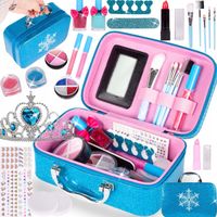 KUFEREK KOSMETYKÓW ZESTAW DO MAKIJAŻU I PAZNOKCI ŚNIEŻYNKA DLA DZIECI