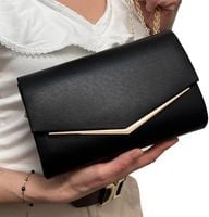 CZARNA torebka kopertówka wizytowa wesele komunia ślub