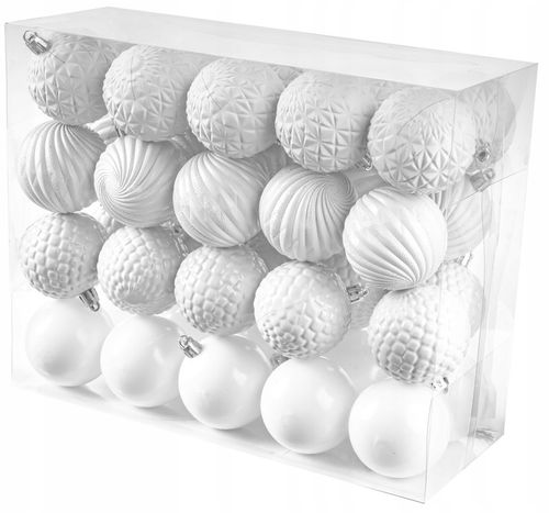 BOMBKI nietłukące CHOINKOWE wzory ZESTAW BOMBEK 6 cm 40 szt na Arena.pl