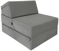 FOTEL KANAPA PUFA MATERAC rozkładany składany SOFA 80x190x15 SZTRUKS szary