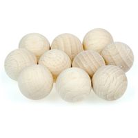 Drewniane korale kulki 16mm SUROWE BEZ OTWORU 10szt.