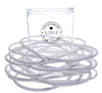 Świecznik w wiklinie duży " sweet home"