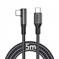 Kabel USB C do USB C 240W 5 Metrów Ładowanie Szybkie 90 Stopni