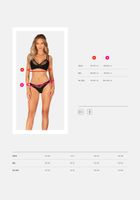 komplet seksownej czarnej bielizny nesari rozmiar m/l od obsessive.