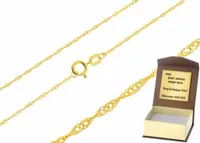 Złoty łańcuszek pełny singapur Próba 585