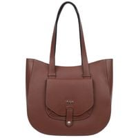 VEZZE torebka skórzana klasyczna z długimi rączkami na ramię V548 brązowa