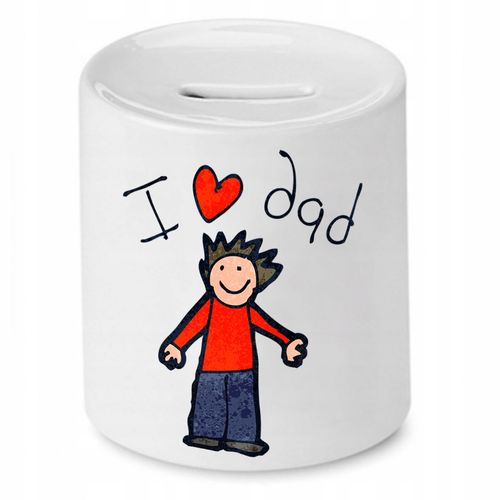 Skarbonka Dla Taty I Love Dad Kocham Tatę Prezent Z Nadrukiem Ze Zdjęciem na Arena.pl