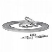 Opaska ślimakowa nierdzewna Bradas 30m 9mm z 50 zamkami do przycinania