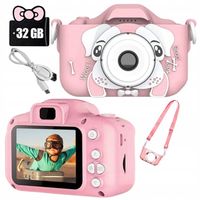 APARAT CYFROWY DLA DZIECI RÓŻOWY PIES KAMERA GRYx5