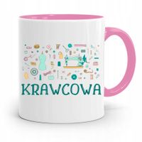 Kubek Różowy Krawca Krawcowej Najlepsza Krawcowa Z Nadrukiem Ze Zdjęciem