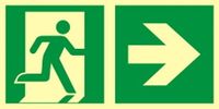 ZE-03I Kierunek do wyjścia drogi ewakuacji w prawo