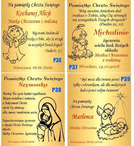 Złoty Łańcuszek z Krzyżykiem 585 Chrzest Komunia Grawer na Arena.pl