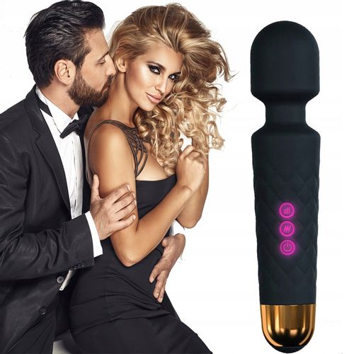 Wibrator silikonowy, wymienne końcówki + perfumy. na Arena.pl