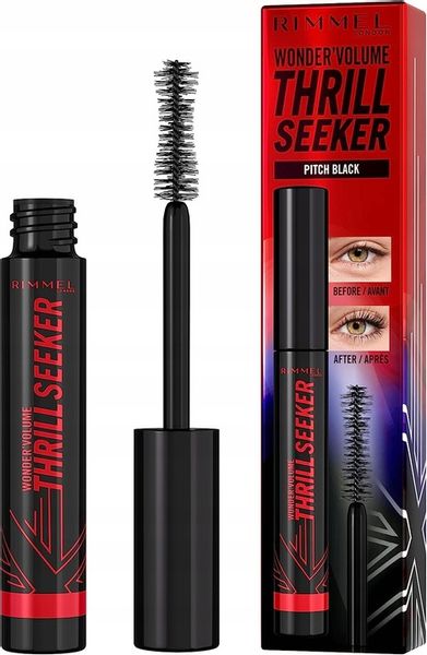 Rimmel Wonder'Volume Thrill Seeker PITCH BLACK Tusz do rzęs zdjęcie 2