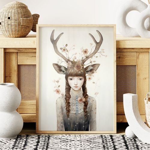 Plakat leśna dziewczyna 50x70 cm na Arena.pl