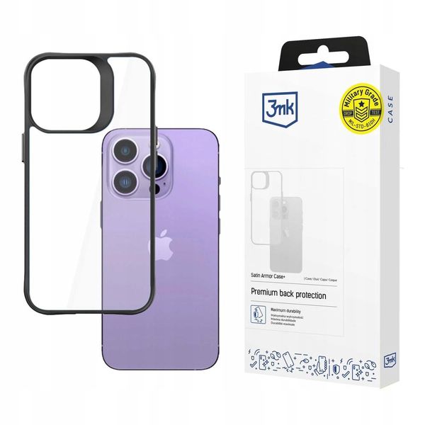 Satynowe etui na Apple iPhone 14 Pro Max - 3mk Satin Armor Case+ zdjęcie 1