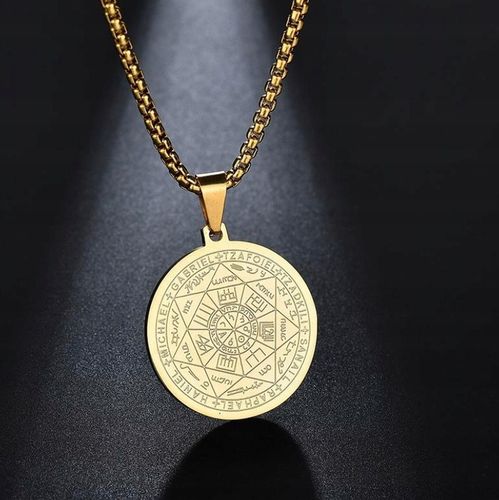 Amulet 7 Aniołów Archaniołów Amulet Pieczęć 316L Złoty Talizman na Arena.pl