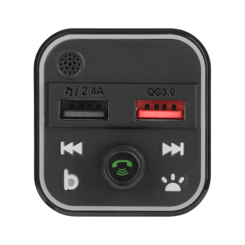 Transmiter FM Bluetooth 5.3 2xUSB SD ładowarka QC Peiying na Arena.pl