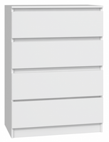 Komoda 4 Szuflady 70 cm Biała MALWINA TS - 5 Kolorów