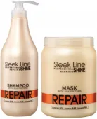 Stapiz ZESTAW XXL Sleek Line Repair Szampon Maska
