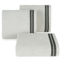 Ręcznik bawełniany frotte MADLEN z bordiurą 30X50 szary