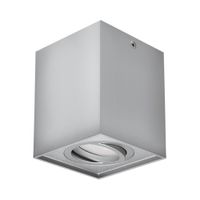 Lampa sufitowa wewnętrzna kwadrat HARY D srebrna GU10 03715 plafon
