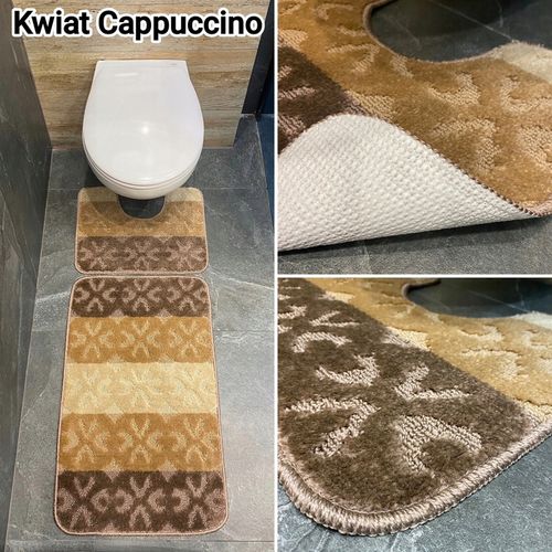 Komplet 2-częściowy dywanik łazienkowy podgumowany szybkoschnący mix wzorów na Arena.pl