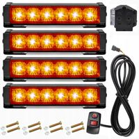 DIODOWE KOGUTY LED STROBOSKOPY LAMPY OSTRZEGAWCZE 12/24V POMARAŃCZOWY 4 SZT