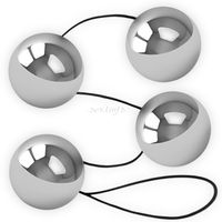 4 Duże Wibrujące Kulki Gejszy, Kuleczki Orgazmowe Srebrny