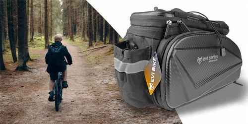 SAKWA ROWEROWA na bagażnik ROWER DUŻA Sztywna TORBA POJEMNA EVI + Pokrowiec na Arena.pl