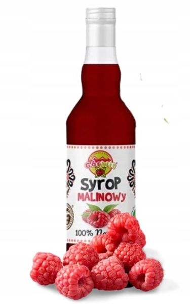 Syrop Malinowy 500 ml 100 % Naturalny zdjęcie 1