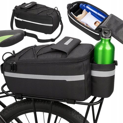 TORBA TERMICZNA ROWEROWA 9L POLIESTER NA BAGAŻNIK Z PASKIEM na Arena.pl