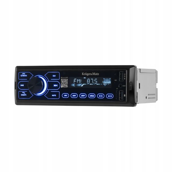Radio samochodowe Bluetooth Kruger&Matz 1 DIN USB AUX PILOT microSD zdjęcie 4