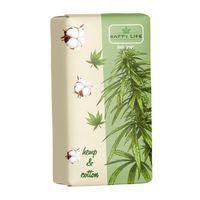 HAPPY LIFE Mydło toaletowe Konopie i Bawełna 180g