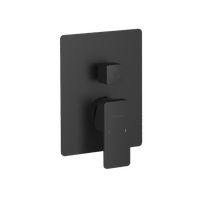 Keria bateria prysznicowo-wannowa podtynkowa 3 funkcyjna, czarny mat