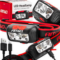 LATARKA CZOŁOWA LED COB LAMPKA LAMPA ŁADOWANA MICRO USB CZOŁÓWKA WARSZTATOW